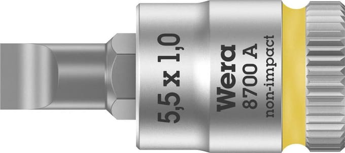 Wera 8700 A FL 05003321001 Plat Dopsleutel-bitinzet Houderfunctie 6.3 mm 1/4 5.5 mm 5.5 mm 1/4 (6,3 mm)