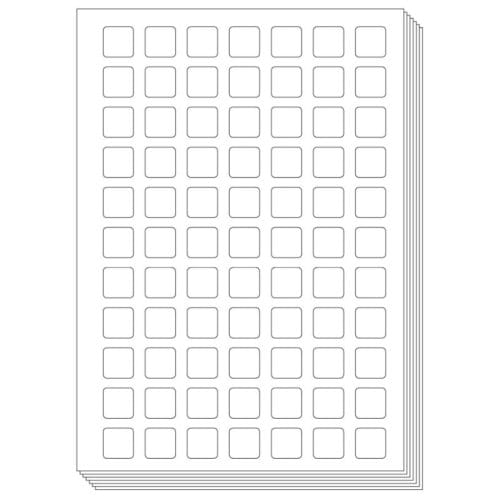 Pictogenda blanco stickervellen (25 stuks)