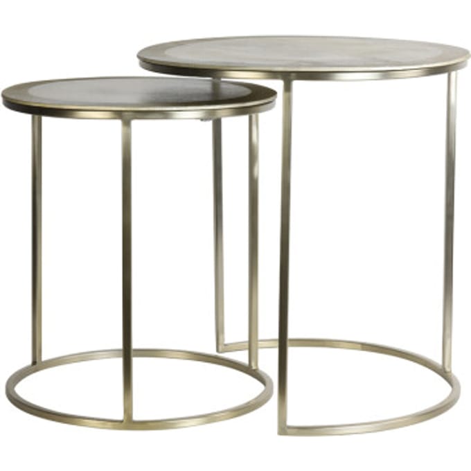 Light & Living - Bijzettafel TALCA - Ø50x52cm - Goud - Set van 2