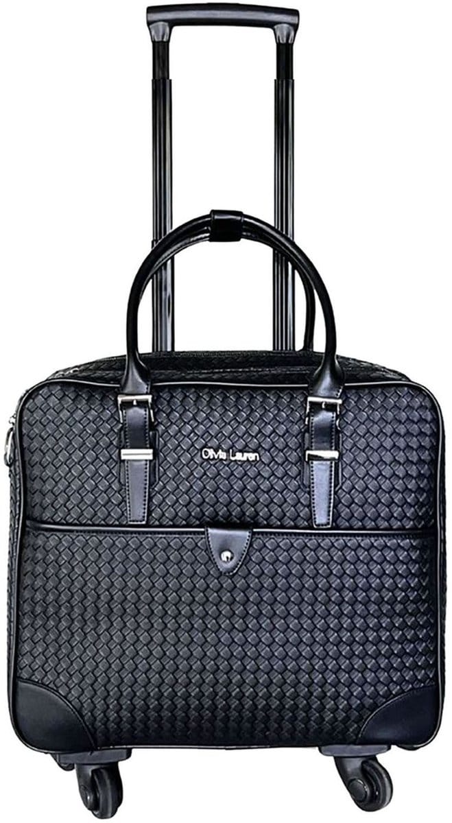 Olivia Lauren Raphael Dames Laptoptrolley 17 inch - Businesstrolley - Kunstleer - Zwart