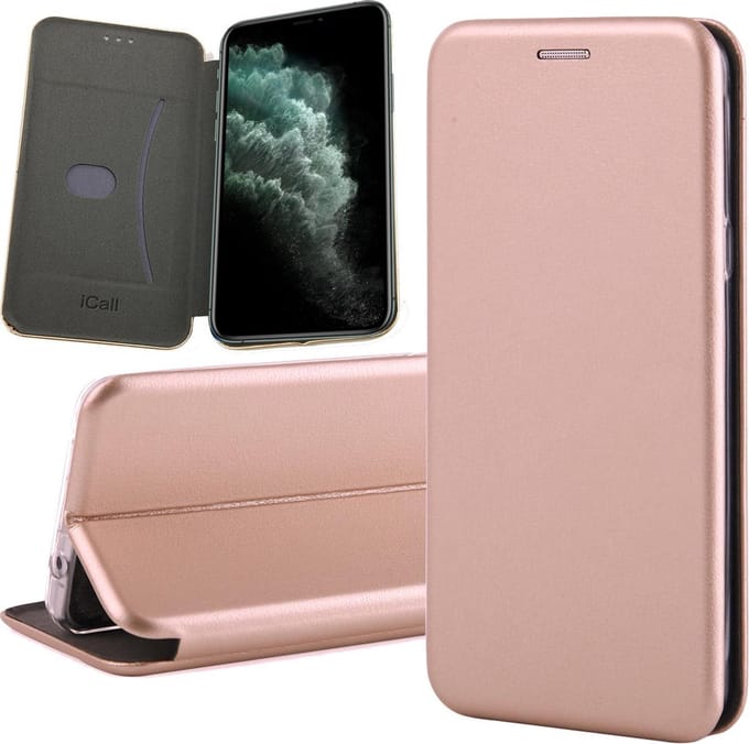 Hoesje geschikt voor iPhone 11 Pro - Book Case Kunstleer ThinShield Roségoud
