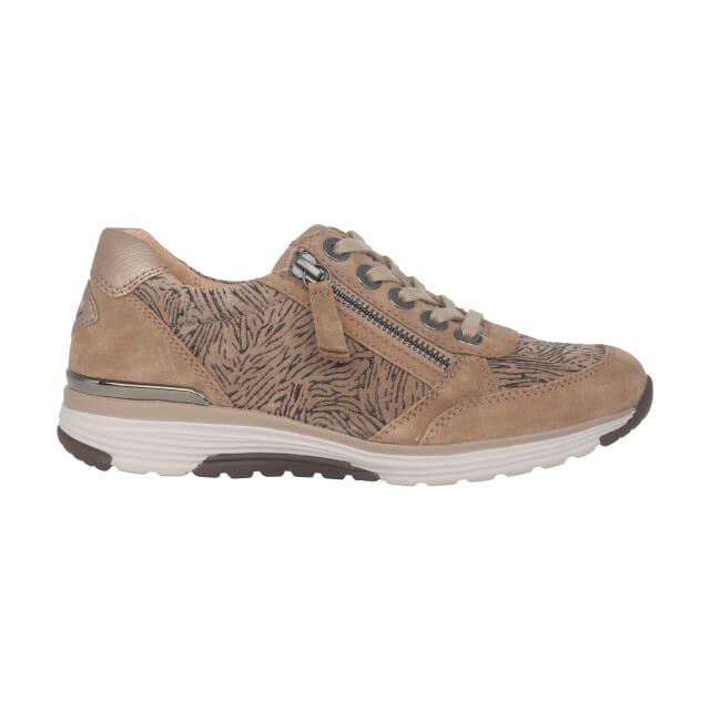 Gabor rollingsoft sensitive 76.973.64 - dames rollende wandelsneaker - Beige - maat 37 (EU) 4 (UK)