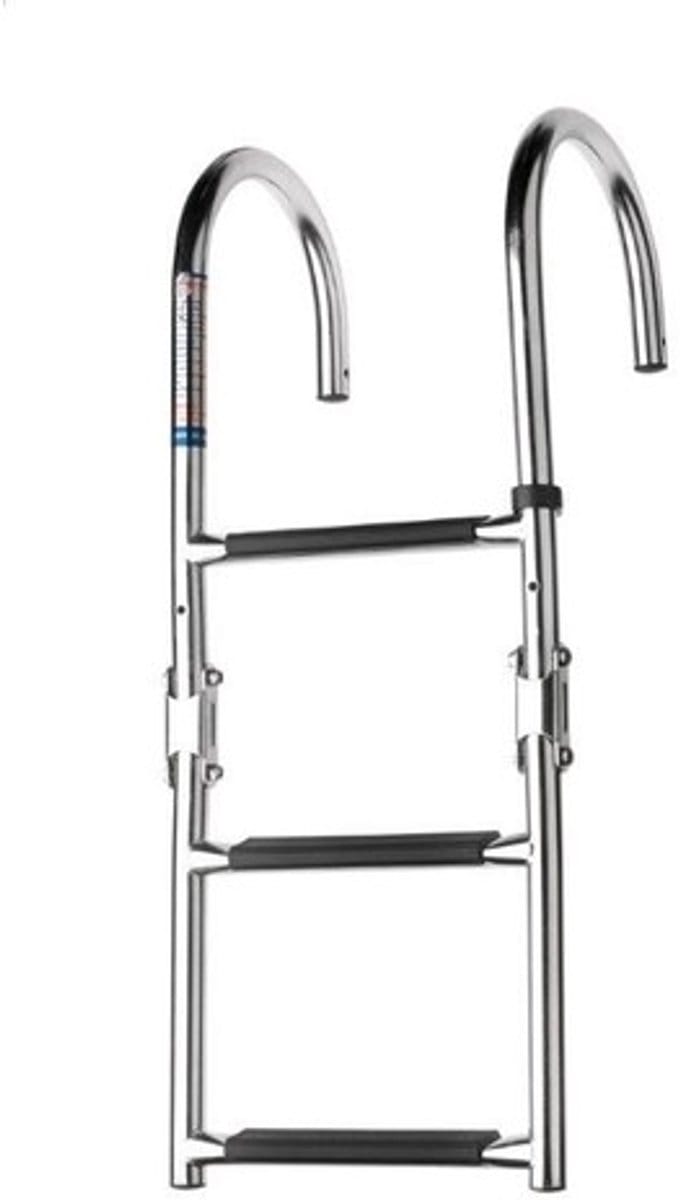 Vetus RVS zwemtrap met beugel - 3 treden