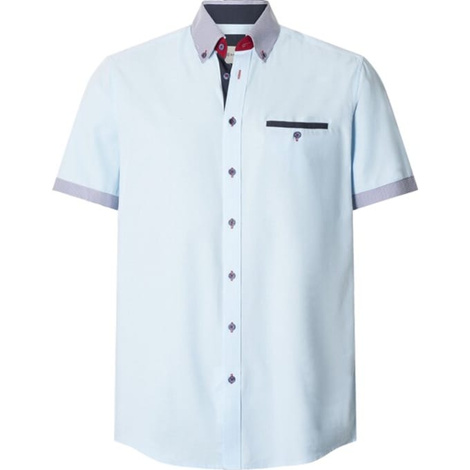Babista herren Overhemd Met Korte Mouwen - 45/46 - lichtblauw - Plus Size