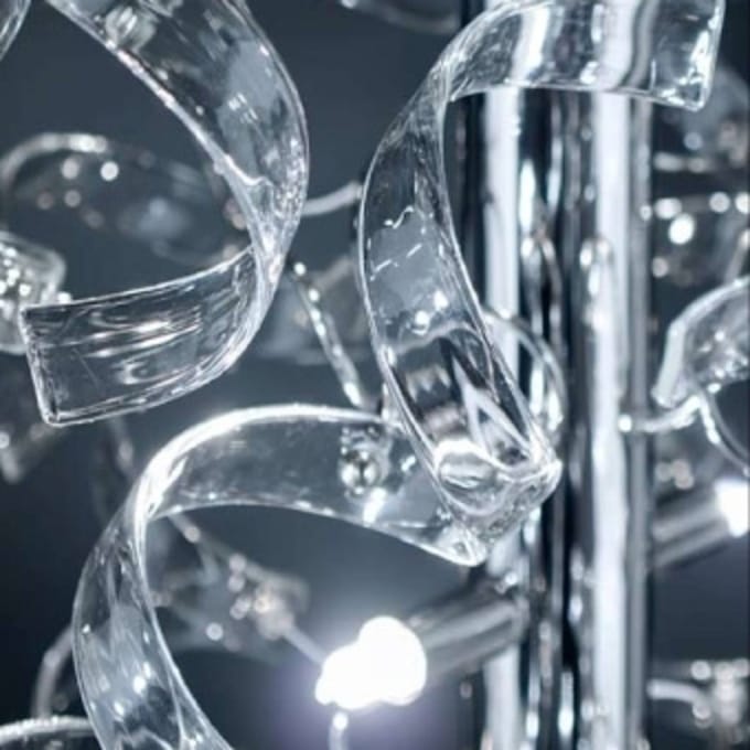 Metallux Kristallen vloerlamp met noppenstang