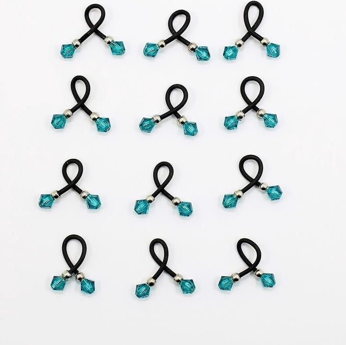 Haar binders met Swarovski Crystal Sapphire