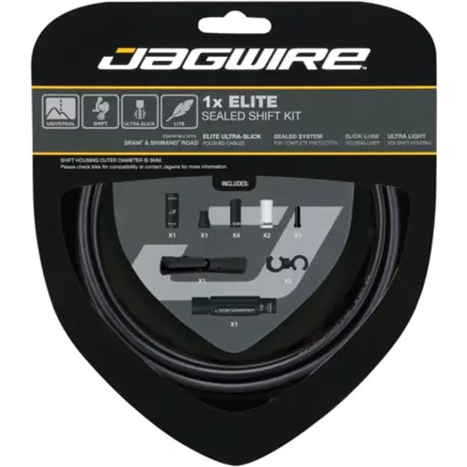 Jagwire 1X Elite Sealed Stealth Schakelkabel Set, zwart
