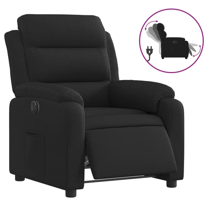 vidaXL - Fauteuil - verstelbaar - elektrisch - stof - zwart