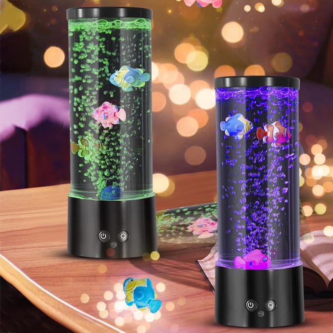 Kwallenlamp LED Hoge Helderheid USB Nachtlampje Creatieve Kinderkamer Slaapkamer Bubbelvis Tafel zwart