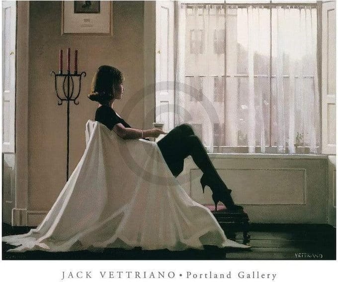 Kunstdruk Jack Vettriano - In Thoughts of You 80x60cm