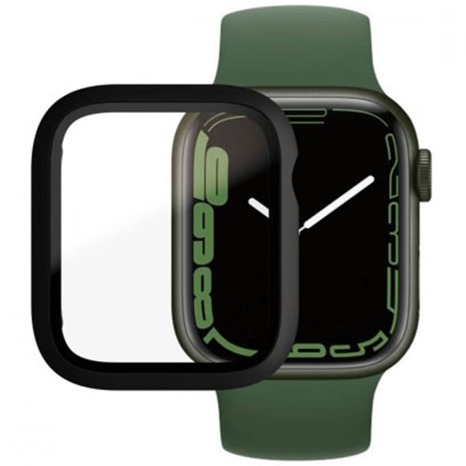 PanzerGlass Screenprotector geschikt voor Apple Watch - 41 mm Glazen | PanzerGlass Full Body Protector - Case Friendly - Zwart