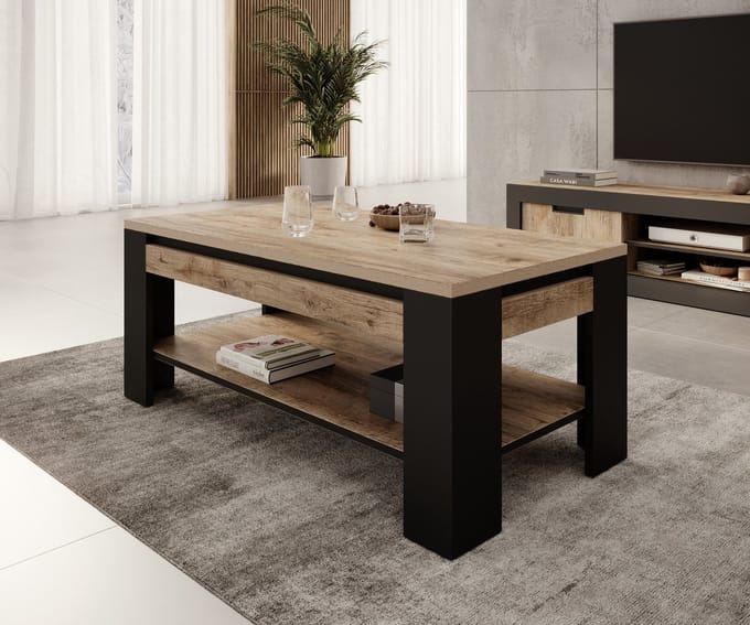 Meubella - Salontafel Trinidad - Eiken - 120 cm