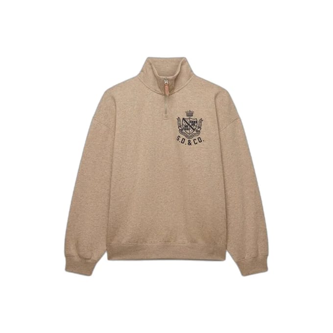 Dames sweatshirt met halve rits Superdry Country Club