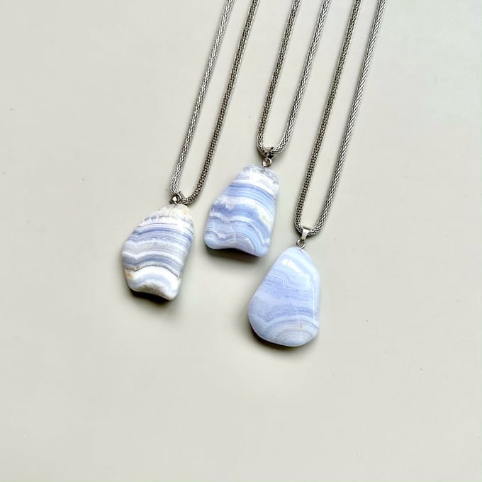 Gemstone ketting Chalcedoon