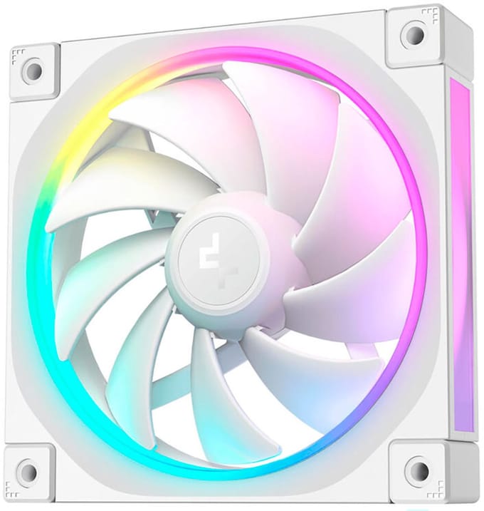 DeepCool FL12 White - 120mm - 55 cfm - 500 - 2150 rpm - 32 dBA - 4-pin PWM - FDB ARGB Fan - wit