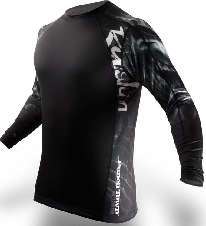 PunchTown Rash Guard Ryushin Lange Mouw Zwart - M