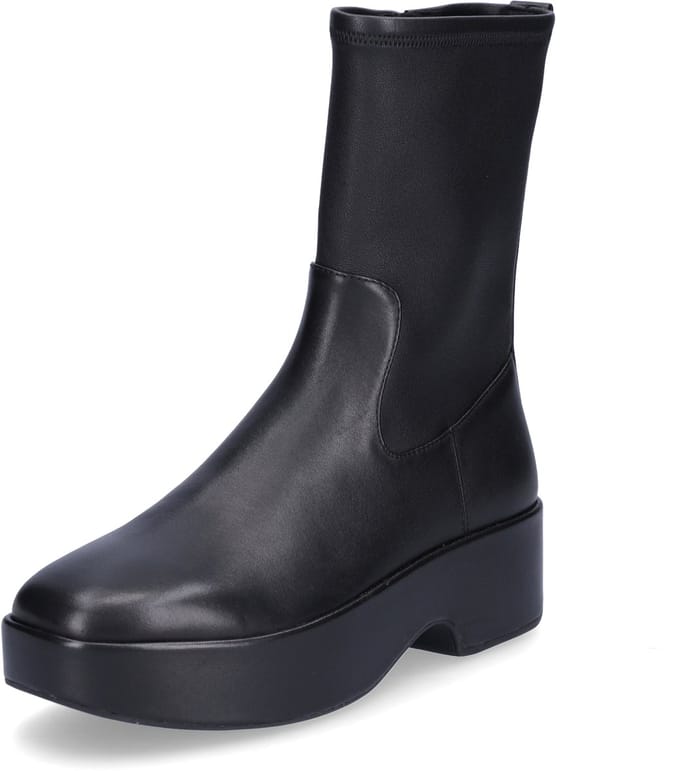 FitFlop F-Luma Boot - Stretch Leather (Wrapped) ZWART - Maat 37