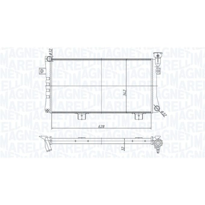 Radiator, motorkoeling MAGNETI MARELLI 350213180600