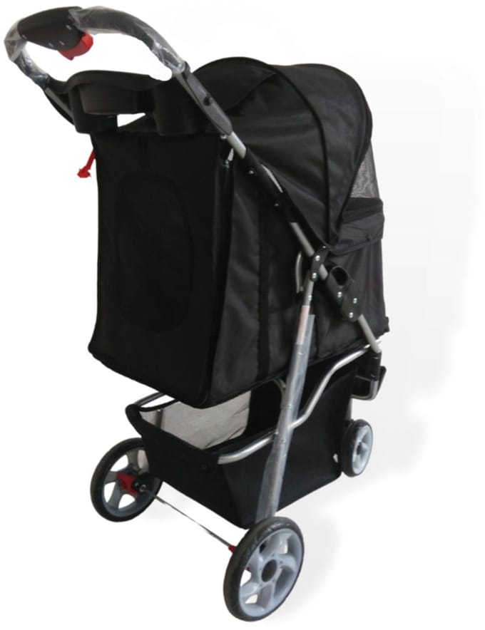 Topmast Hondenbuggy Modern - Zwart - 3 Wielen