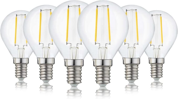6x LED Lamp E14 Fitting Warm Wit Kaarslamp 2,2W Vervangt 25W - 2700K Dimbaar