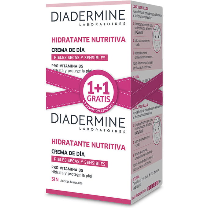 Crème hydratante - Diadermine - SOIN ESSENTIEL - 50 ml x 2 - Tous types de peau - Texture crème