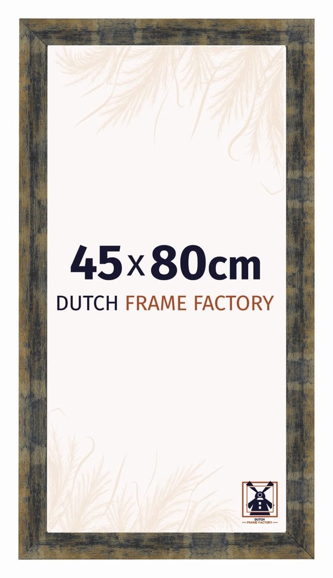 Fotolijst 45x80 cm - MDF - Blauw Goud Gemeleerd - Praag