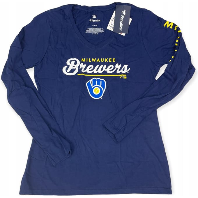 Dames Blouse T-shirt Milwaukee Brewers Mlb Xl blue