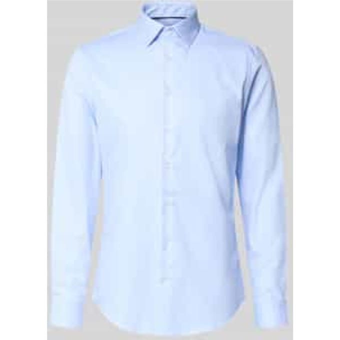 slim fit zakelijk hemd met kentkraag