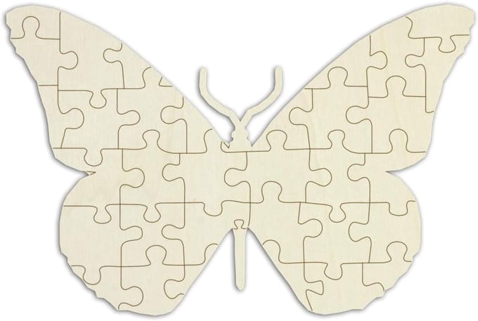 Houten Puzzel - Blanco Puzzel - Creatief Versieren - Gemaakt met Precisielaser - 42 x 28 cm