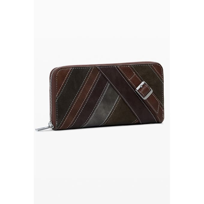 Desigual portemonnee Mone Fibonacci Fiona Long Wallet Dark Caramel bruine