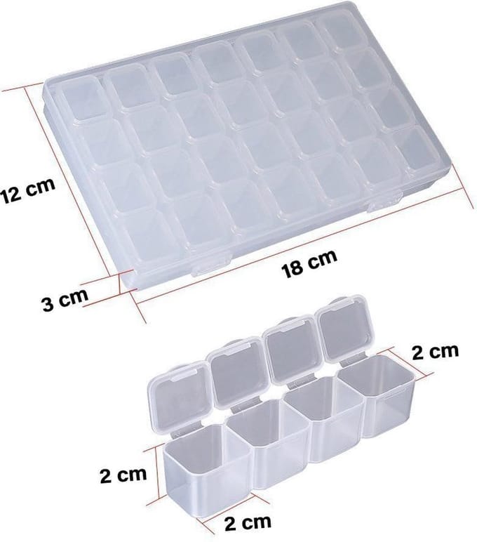 Sorteerdoos – Diamond Painting Opbergbox voor 28 kleuren