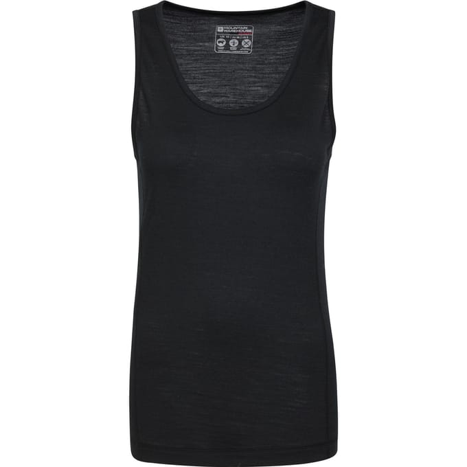Mountain Warehouse Dames/Dames Merino Wollen Cami Vest Top (Jet Zwart)
