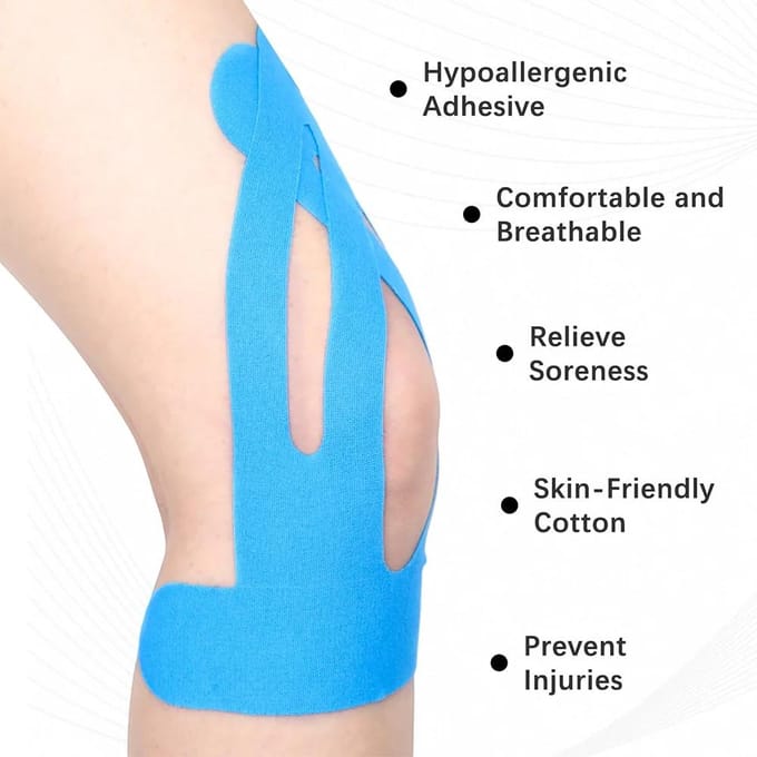 10 stuks Kinesiologie Tape voor Knieën Waterdicht Elastisch Ademend Atletische Ondersteuning Hardlopen Stabiliteit