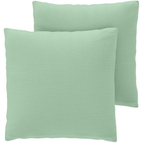 LIVARNO Set van 2 seersucker kussenslopen 50 x 60 cm (Lichtgroen)