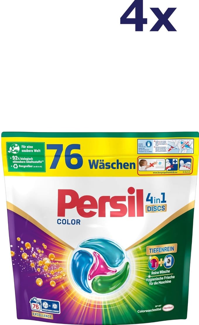 4x Persil Discs - 76sc1.292kg - color 4in1 wasmiddel