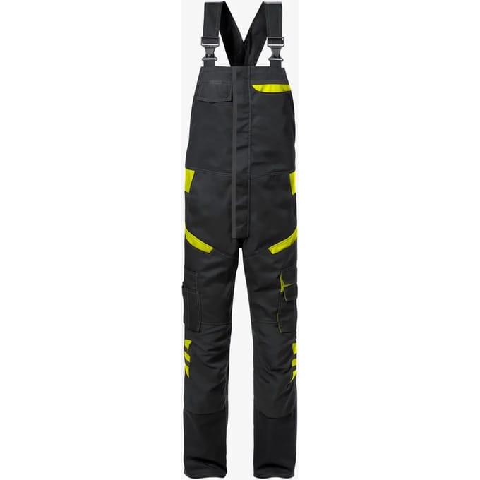 Fristads Amerikaanse Overall 1555 Stfp - Zwart/hi-vis geel - C48