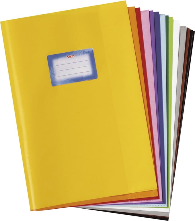 Ordnerbeschermers A4, gerild (sisal), PP, oranje