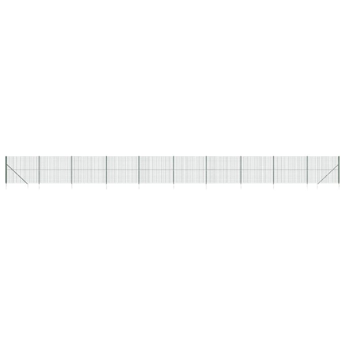 vidaXL - Draadgaashek - met - grondankers - 1,4x25 - m - groen