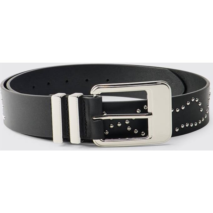 PU Studded Detail Belt | Black | Size XL