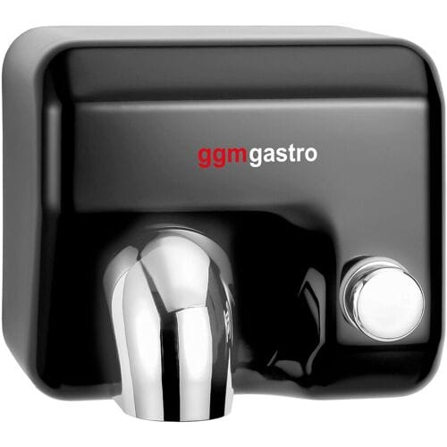 GGM Gastro Händetrockner mit Druckknopf - Edelstahl - Mattschwarz