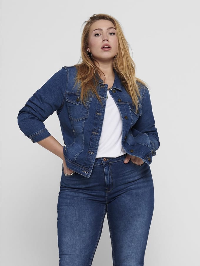 ONLY CARMAKOMA - CARWESPA DENIM JACKET MBD DNM NOOS Dames Jas