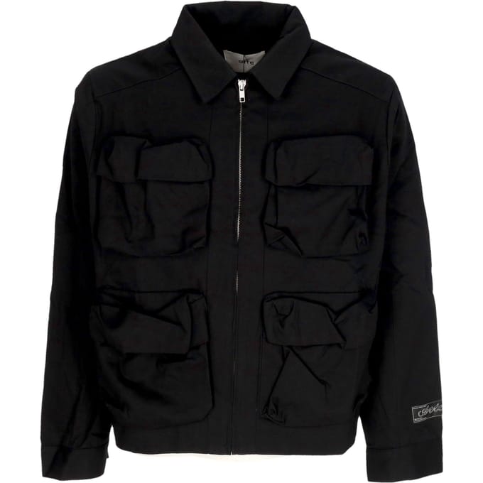 heren jas 3d pockets Nylon jas zwart