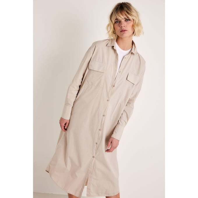 Knitted Malu Dress Sand Maat: S | Blousejurken Outlet | Dames | Beige