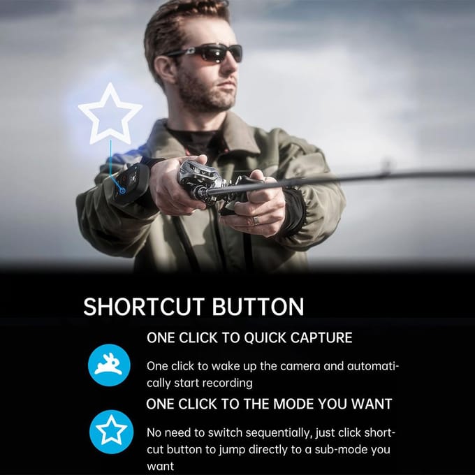 Draadloze slimme afstandsbediening vervanging voor GoPro Hero 10/9/8 Zwart/Max/7 Zwart/6 Zwart OLED zwart