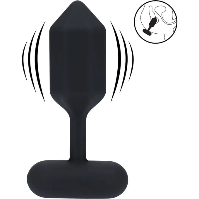 Levelz - Hexagonal Vibrating Silicone Anal Plug - Large