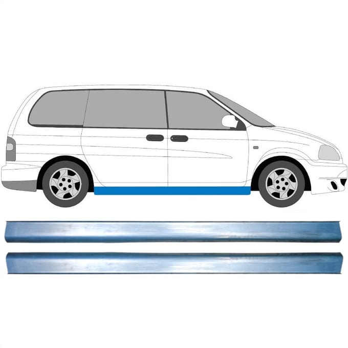 Reparatie dorpel voor Kia Carnival 1998-2006 / Links = Rechts / Set