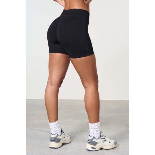 FAMME Mid Waist Sculpt Shorts Black L