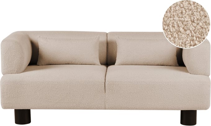 MOVIK - Tweezitsbank - Beige - Bouclé