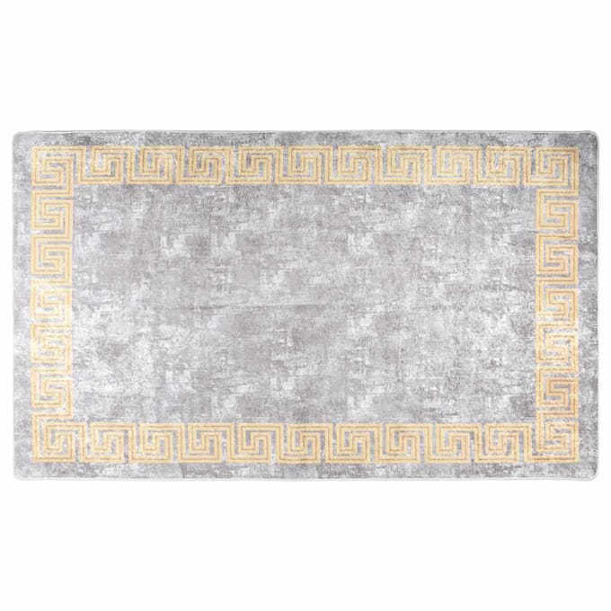 vidaXL - Vloerkleed - wasbaar - 120x180 - cm - grijs