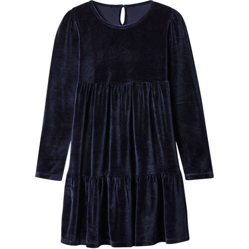 ESMARA Kinder velours jurk (Marineblauw, 146/152)